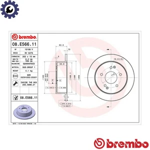 2x BRAKE DISC 08.E566.11 FOR SSANGYONG KORANDO/VAN ACTYON/II D22DTF 2.2L 4cyl - Picture 1 of 9