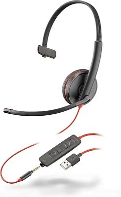 Plantronics Blackwire 3215 Kabelgebundenes Mono-Headset USB-A und 3,5-mm-Klinge - Bild 1 von 2
