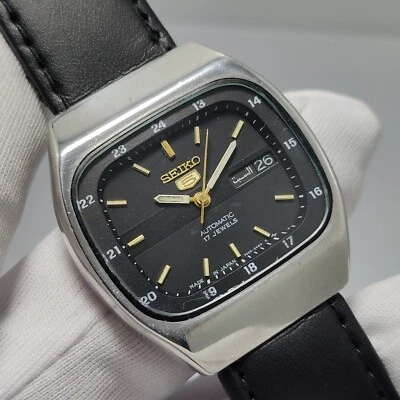 复古精工 5 Railway Time 7009-205J 自动日/日期 日本男士腕表 — 第 1/4 张图片