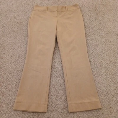 Pantalones de vestir The Limited para mujer talla 8 beige corte negro dobladillo alterado 32x28 Foto 1 de 4