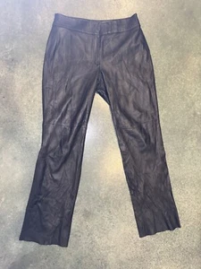 Vintage Apostrophe Biker Leather Pants Women’s Size 12 Black Leather Pants - Picture 1 of 8