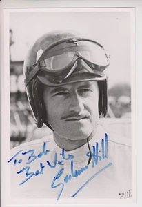 1966 Indianapolis 500 Auto Race winner GRAHAM HILL Formula 1 Signed 5x7 photo - Picture 1 of 1