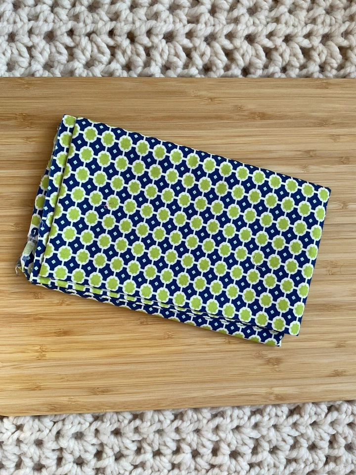 Bonnie & Camille Fabric Miss Kate Moda Blue & Green 1 Yard - Image 1 of 1