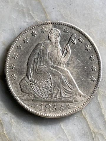 1855 O Seated Liberty Half Dollar with Arrows 50C Cover