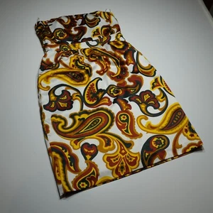 NEW Banana Republic Dress Size 8 Golden Yellow Paisley Strapless Night Out Party - Picture 1 of 15