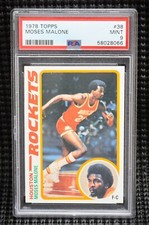 MOSES MALONE 1978 Topps basketball card #38 graded PSA 9 Mint Houston Rockets **