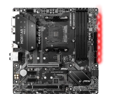 MSI B450M Mortar Max mATX AM4 Motherboard Ryzen 7 5 3 1st Gen to 5th Gen - Image 1 of 4