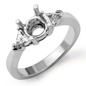 0,36 kt Drei Stein Billion Diamant Verlobungsring 14 kt Weißgold G VS1 - Bild 1 von 2