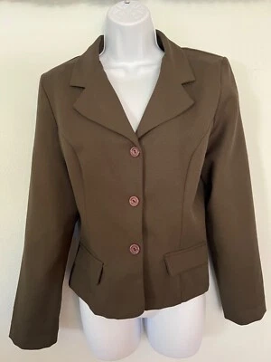 Chaqueta A. Byer Talla Med, 3 botones, marrón, ligera, sin forro Foto 1 de 4