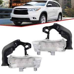 For 2014 15 2016 Toyota Highlander LED DRL Daytime Running Light Fog Lamps LH&RH - Foto 1 di 13