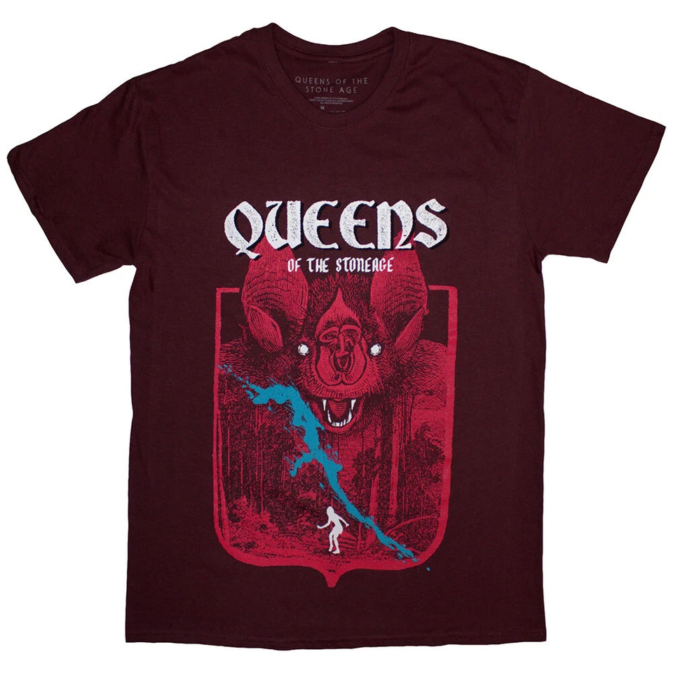 Queens Of The Stone Age Bat T-Shirt Red New - Image 1 of 1