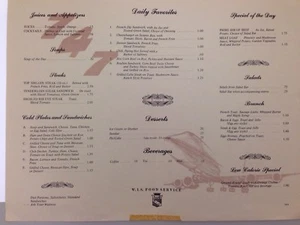 Vintage Boeing 747 W.I.S. Food Service Folded Flight Menu 1960s?  - Picture 1 of 8