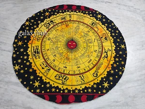 Hippie Mandala Round Tapestry Beach 48"Round Bohemian Picnic Sheet Boho Yoga Mat - Picture 1 of 4