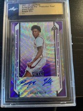 2021-22 Leaf Metal Boogie Ellis Auto Rookie Purple Wave Proof USC RC #1/1