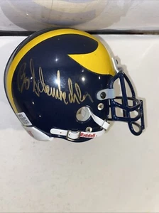 Bo Schembechler/Anthony Carter Signed U of M Mini Helmet JSA COA - Picture 1 of 7