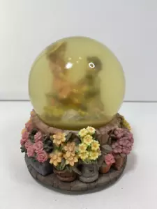 Romantic 'Tea for Two' Vintage Musical Snow Globe with Floral Base - Picture 1 of 9