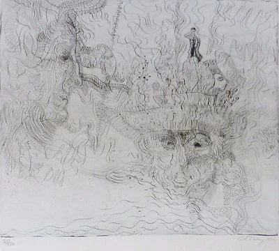 LITOGRAFÍA ORIGINAL 1970 FIRMADA A MANO MARK TOBEY Nº24 Expresionismo abstracto EE. UU. Foto 1 de 4