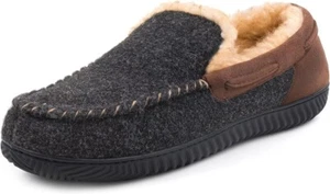 RockDove Herren Hearthfire Memory Foam Mokka Slipper US 10 schwarz bequem warm - Bild 1 von 6