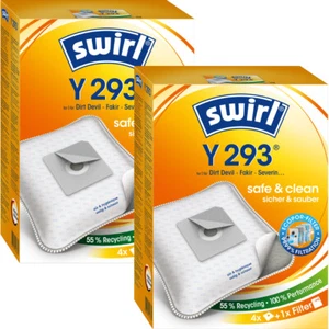 2 Packungen Swirl Y 293 | 8 Staubsaugerbeutel | für Dirt Devil, Fakir, Severin - Bild 1 von 11