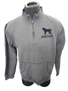 REHOBOTH BEACH DELAWARE 1/4 ZIP GRAY HOODIE SIZE XL W Dog - Picture 1 of 9