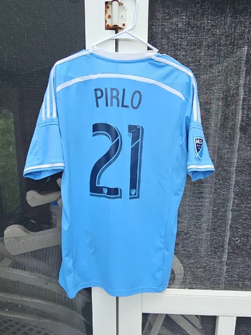 AUTHENTIC New York City FC ANDREA PIRLO Jersey 2015 Home L Adidas ClimaCool Flaw Cover