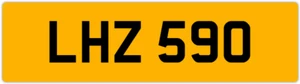 LHZ 590 L 3x3 DATELESS PRIVATE NUMBER PLATE LEE LOU LUKE LUCY LEO LISA LIAM LEN - Picture 1 of 1