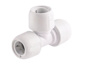 Hep2O Plastic Push-Fit Equal Tee 28mm (PACK OF 3) HD10/28W - Picture 1 of 1