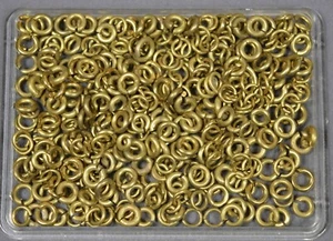 Lote ojales anillos de encuadernación para joyería cadena de reloj de bolsillo - antiguo stock de orfebre - Imagen 1 de 1