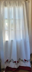 Nuove tende 42"" L x 84"" L PLAID & CARDINAL Set di 2 pannelli con schienali cravatta - Foto 1 di 5