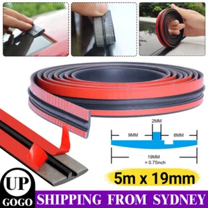 5M Window Trim Edge Moulding Rubber Weatherstrip Seal Strip Car Front Windshield - Picture 1 of 12