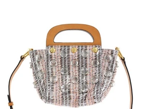 Tory Burch Embellished Wodden Handle Small Bag 154832 - Picture 1 of 6