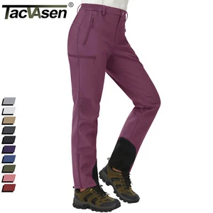 Womens Hiking Pants Fleece Lined Winter Water Resistant Insulated Snow Ski Pants - Picture 1 of 72