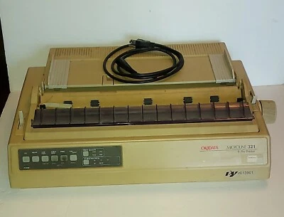 Okidata Microline GE8253P wide format 9-Pin Impact Dot Matrix Printer Tested Vtg - Image 1 of 4