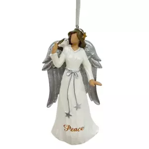 NIB St Nicholas Square Peace Angel with Dove on its Shoulder Ornament Figurine - Picture 1 of 2