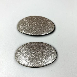 Shoe Clips Black/Gold Sparkly Made in France Signed Vintage - Picture 1 of 8