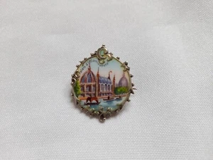 Brooch with enamel Palais de Horticulture, International exhibition, Paris 1900 - Picture 1 of 6