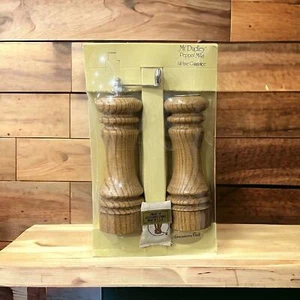 Mr. Dudley Vintage American Oak Wood Salt & Pepper Mills (New) - Picture 1 of 5