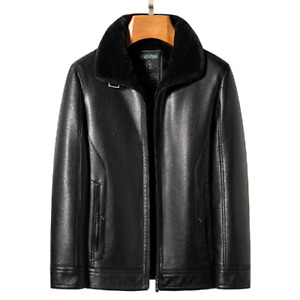Autumn Men's High End Coat Lamb Fur Collar Middle Youth Jacket Business Casual