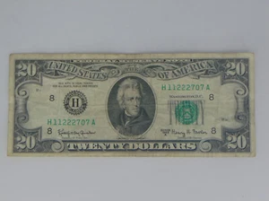 $20 FEDERAL RESERVE NOTE 1963 A BANK OF ST LOUIS (H8) H11222707A - Picture 1 of 2