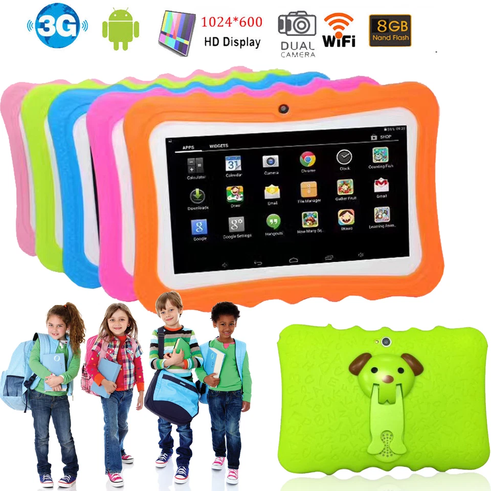 Kids 7" Android Tablet Unlocked WIFI Dual Camera Kids Child Learning Tablet Gift - Image 1 of 4