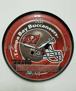 NFL Tampa Bay Buccaneers Round Wall Clock Super Bowl 37 Champions Helmet - Picture 1 of 3