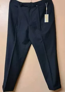 Michael Kors Trousers Black Wool New Turn Up Hem Size 40W 31L - Picture 1 of 5