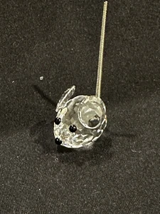 Swarovski Miniatur Kristall Maus mit Feder Metallschwanz - Bild 1 von 3