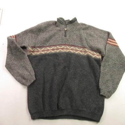 Suéter Woolrich Para Hombre Grande Manga Larga 1/4 Cremallera Cuello Alto Pullover De Colección Lana Foto 1 de 4