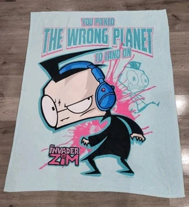 Invader Zim Dib You Picked The Wrong Planet Hot Topic Mink Soft Throw Blanket - Picture 1 of 10