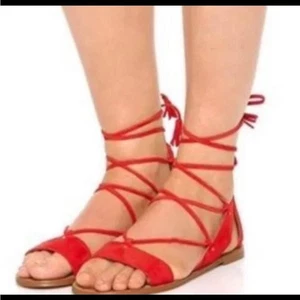 NIB womens madewell lace up flat sandales - size 7.5 - Picture 1 of 4