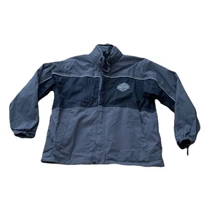 Harley Davidson Overpass Reflective Hooded Rain Jacket Men's XL Gray Black - Picture 1 of 12