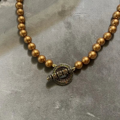 Collar vintage de perlas sintéticas de cristal HEIDI DAUS Foto 1 de 4