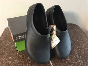 Crocs Slip Resistant Shoes - On The Clock Clogs, Nurse Shoes, Chef Shoes M9 W11 - Picture 1 of 5