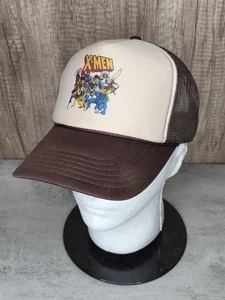 Otto Cap X-Men Snapback Trucker Hat Cap White/Brown Unisex Adjustable RARE - Picture 1 of 11